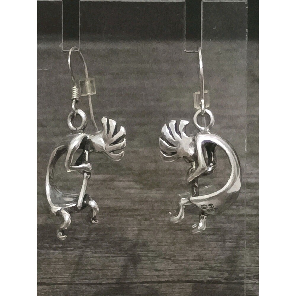 Shubes Manufacturing Co Kokopelli Sterling Silver 925 Solid Vintage Earrings